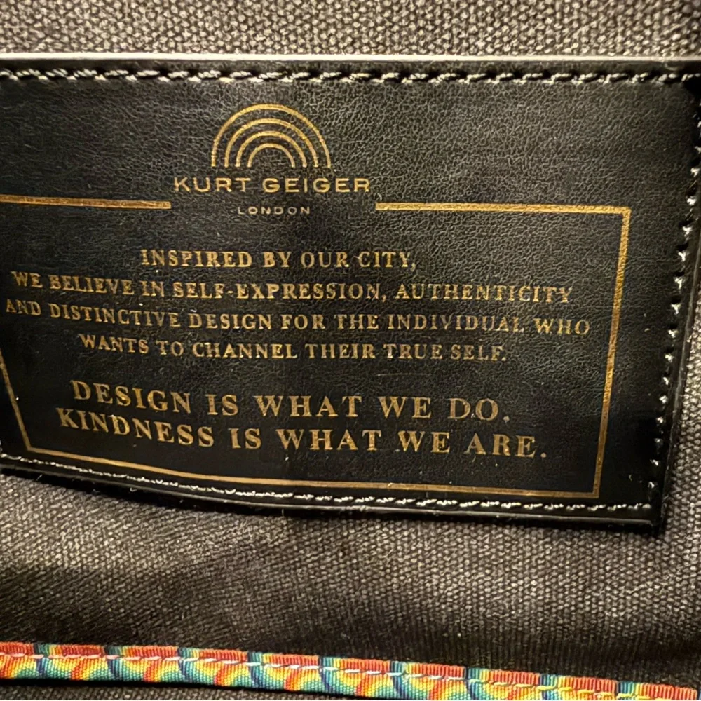 Kurt Geiger Rainbow Wave Tote with Black Accents - Picture 12 of 12